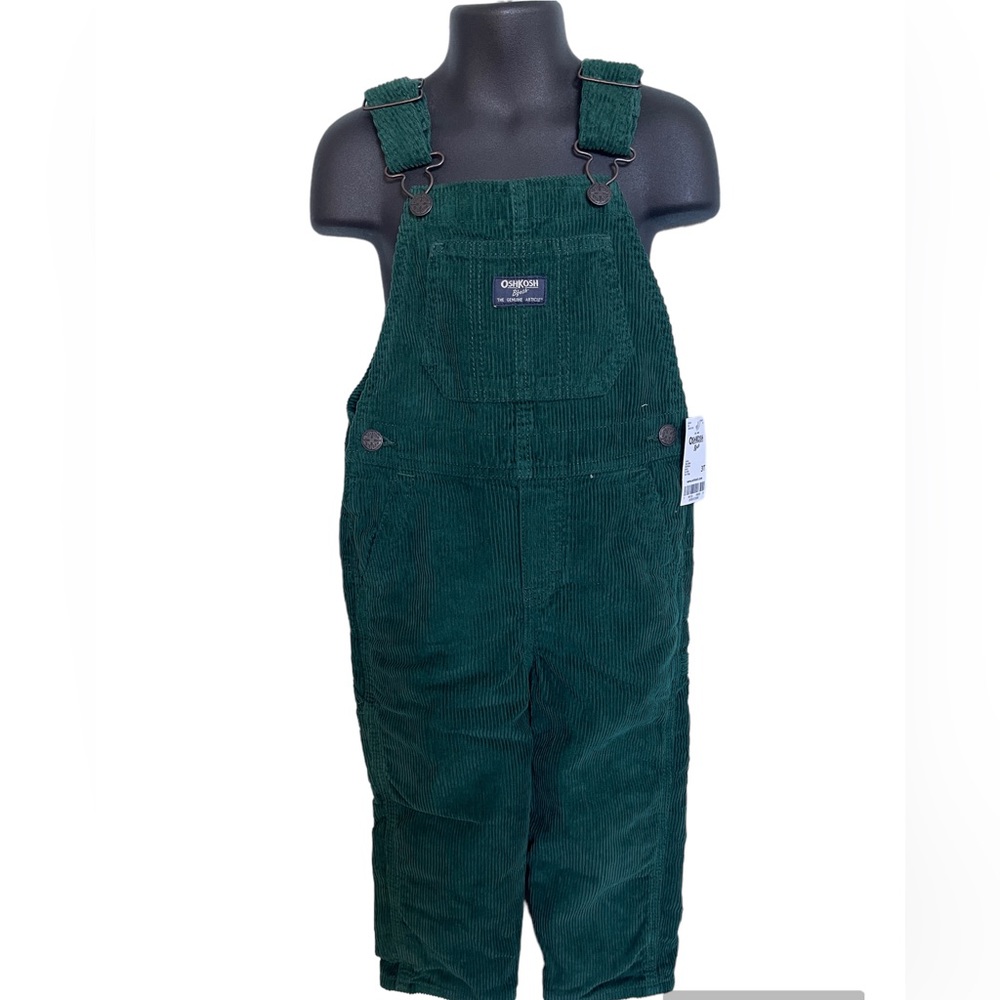 NWT OshKosh B’Gosh Corduroy Overalls Boys Size 3T- Green